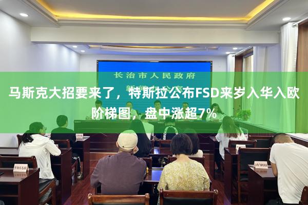 马斯克大招要来了，特斯拉公布FSD来岁入华入欧阶梯图，盘中涨超7%