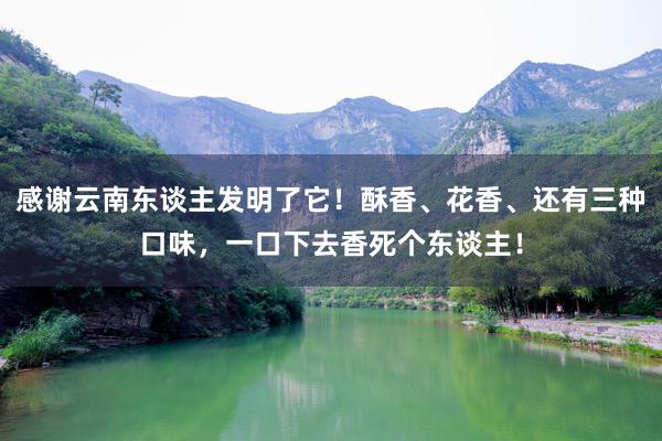 感谢云南东谈主发明了它！酥香、花香、还有三种口味，一口下去香死个东谈主！